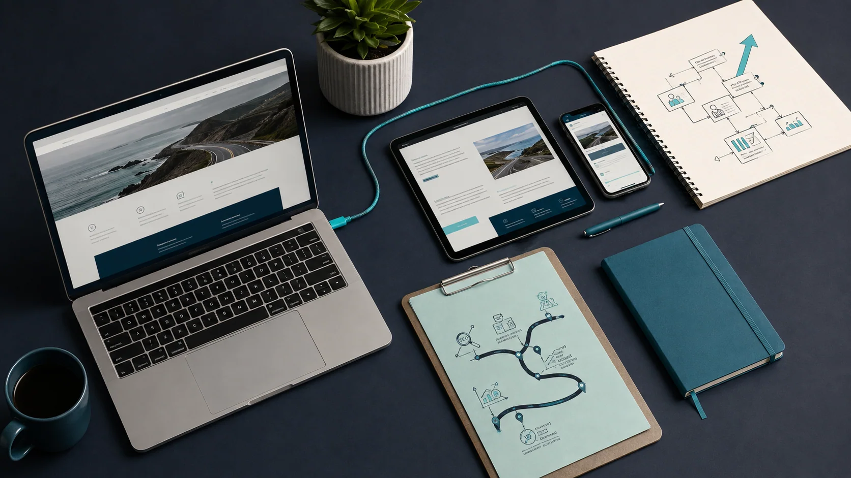 Ecosistema de servicios digitales de E2D Web & Growth en varios dispositivos